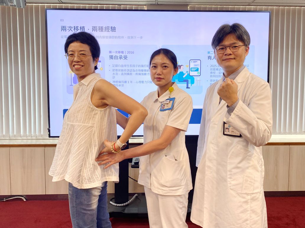 洪女士左經骨髓穿刺檢查確認白血病復發這次在個管師鍾欣樺中協助串聯長達半年的